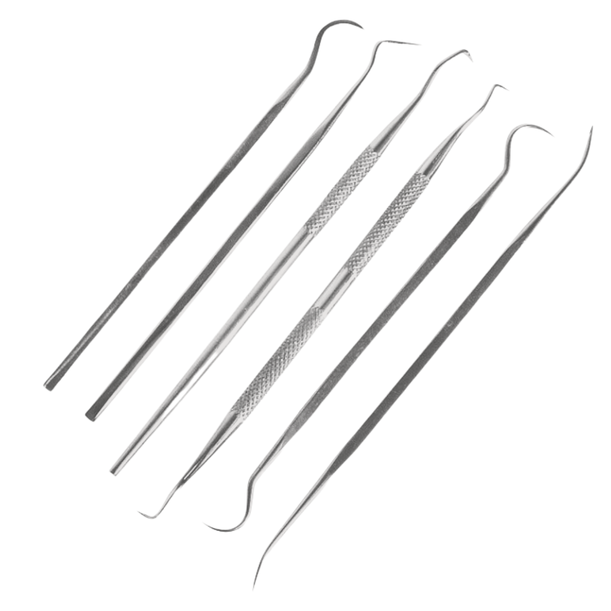 Juego de 6 Herramientas Para Dentista Exploración Dental de Acero Inoxidable.